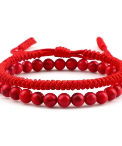 Bracelet amoureux rouge pour deux